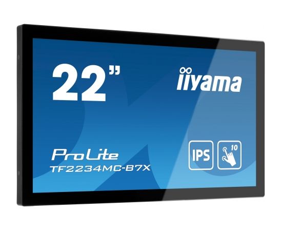 IIYAMA TF2234MC-B7X 21.5inch IPS 1920x1080 10 Point Touch Anti-Fingerprint 1000:1 305cd/m2 8ms HDMI DP VGA USB Touch Interface