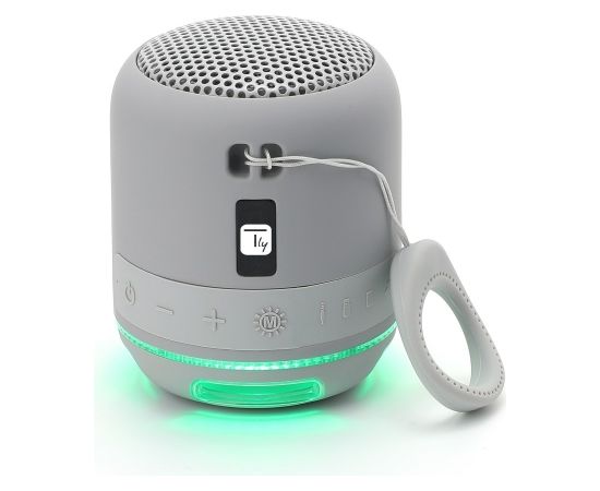 TECHLY Wireless Portable Speaker with Speakerphone and LED Lights Gray