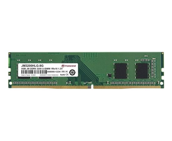 TRANSCEND 8GB JM DDR4 3200MHz U-DIMM 1Rx16 1Gx16 CL22 1.2V