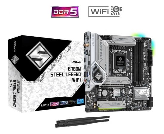 ASROCK B760M STEEL LEGEND WIFI Socket 1700 DDR5 mATX