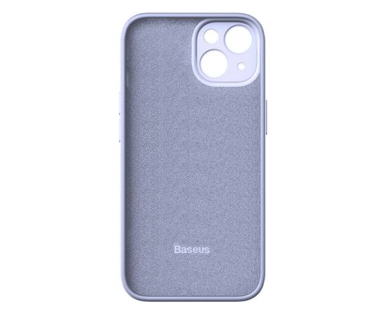 Baseus Liquid Silica Gel Case for iPhone 14 Plus (lavender)+ tempered glass + cleaning kit