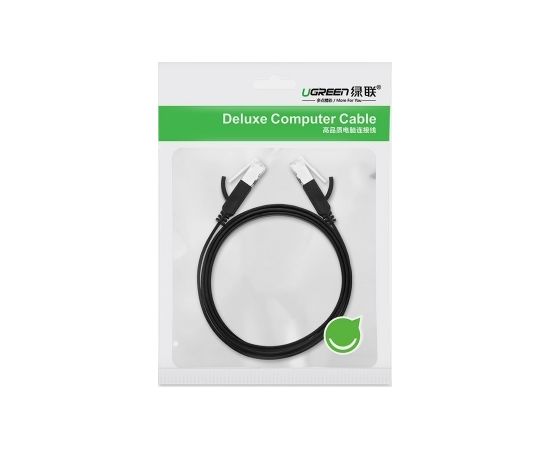 Ugreen flat Ethernet patchcord cable RJ45 Cat 6 UTP 1000 Mbps 5 m black (NW101 50187)