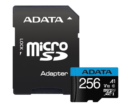 A-data ADATA 256GB Micro SDXC V10 100MB/s + ad.