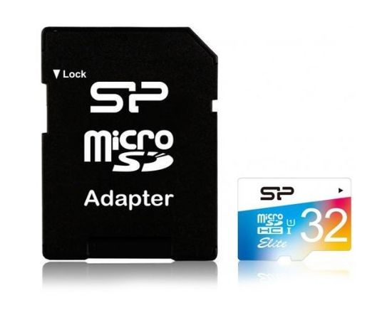 Silicon Power карта памяти microSDHC 32GB Superior UHS-I U1 + адаптер