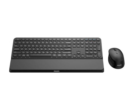 Philips 6000 series SPT6607B/00 keyboard Mouse included RF Wireless + Bluetooth US English Black