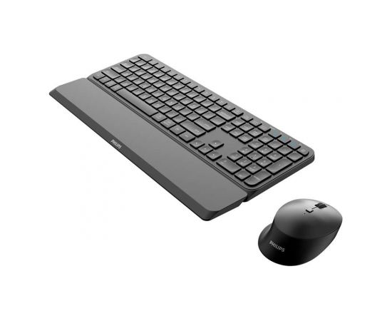 Philips 6000 series SPT6607B/00 keyboard Mouse included RF Wireless + Bluetooth US English Black