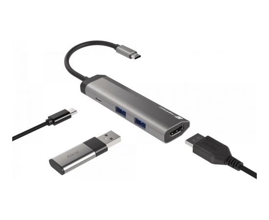 NATEC Fowler Slim Wired USB 3.2 Gen 1 (3.1 Gen 1) Type-C Black, Chrome