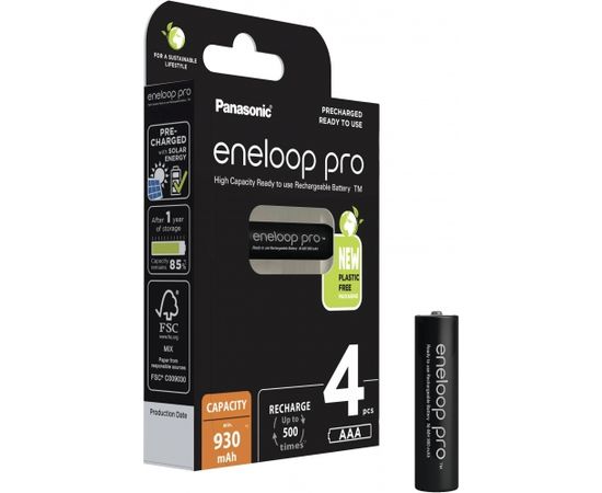 Panasonic eneloop rechargeable battery Pro AAA 930 4BP