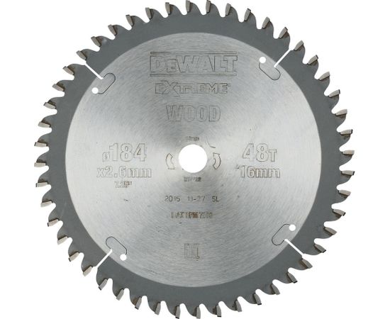 DeWALT DT4092-QZ Zāģripa EXTREME kokam 184x2.6mm d16 48z