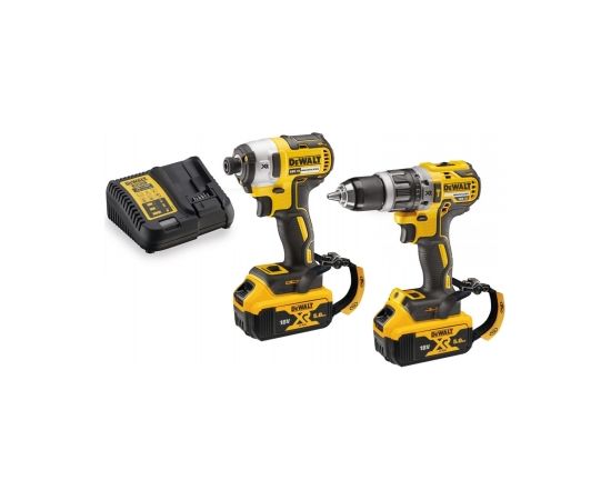 DEWALT DCK266P2LR-QW  Instrumentu komplekts 18V (2x5.0Ah+DCD796+DCF887)