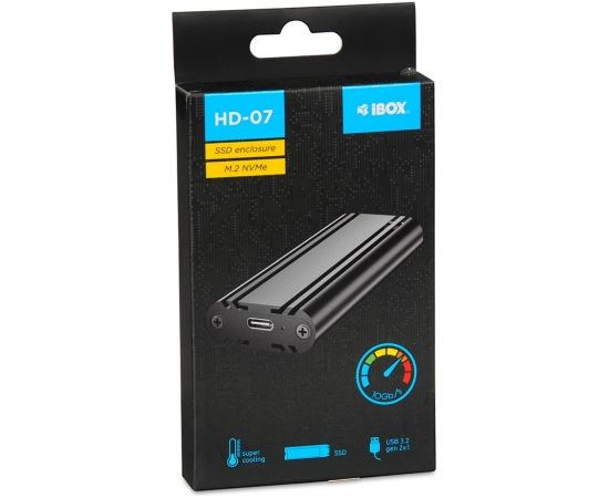 iBox HD-07 M.2 NVMe SDD enclosure Black