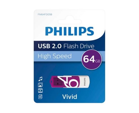 Philips USB 2.0     64GB Vivid Edition Purple