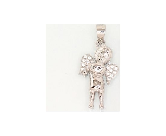Sudraba kulons #2301737(PRh-Gr)_CZ, Sudrabs 925°, rodijs (pārklājums), Cirkoni, 2.2 gr. Sieviešu