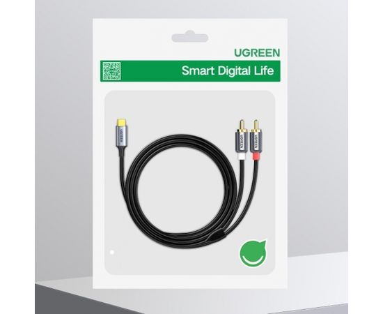 Ugreen USB Type C (male) - 2RCA (male) audio cable 1,5m gray (20193 CM451)
