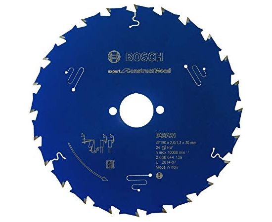 Griešanas disks kokam Bosch Expert; 190x2x30,0 mm; Z24; 13°