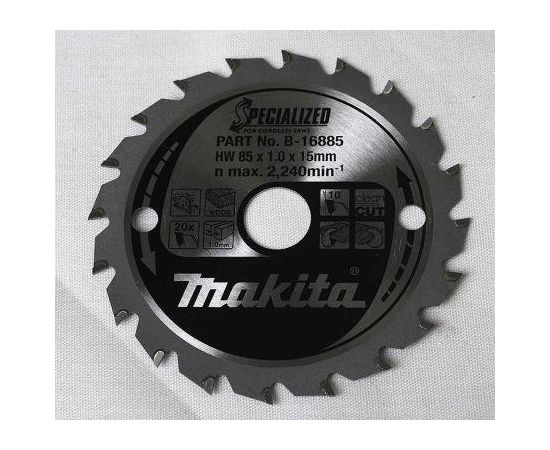 Griešanas disks kokam Makita; 85x2,5x15,0 mm; Z20; 10°