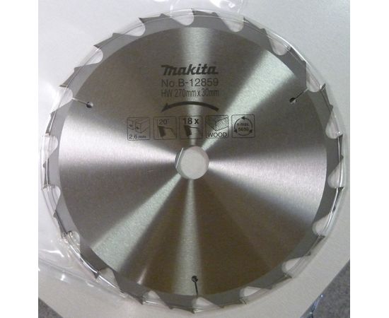 Griešanas disks kokam Makita; 270x2,6x30,0 mm; Z18; 20°