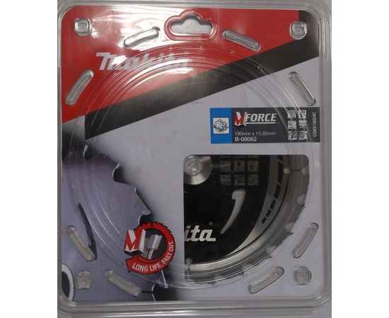 Griešanas disks kokam Makita M-FORCE; 190x2x16,0 mm; Z24; 15°