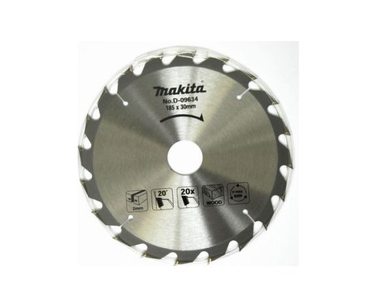 Griešanas disks kokam Makita; 185x2x30,0 mm; Z20; 20°