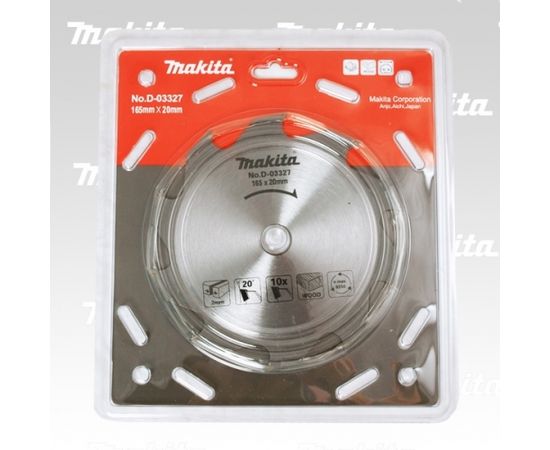 Griešanas disks kokam Makita; 165x2x20,0 mm; Z10; 20°