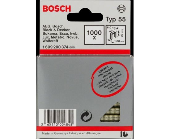 Skavas Bosch; 6x23 mm; 1000 gab.; tips 55; tērauds