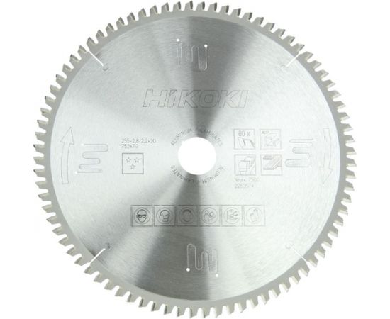 Griešanas disks alumīnijam Hitachi; 255x2,8x30,0 mm; Z80; -6°
