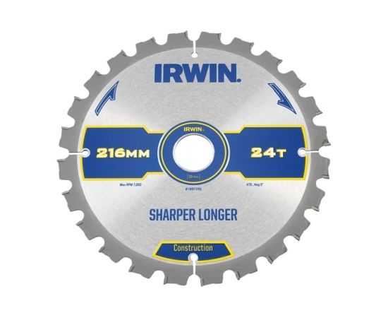 Griešanas disks kokam Irwin; 216x2x30,0 mm; Z24