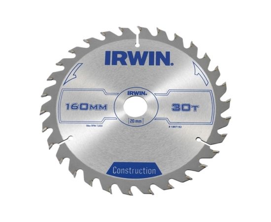 Griešanas disks kokam Irwin; 160x2,5x20,0 mm; Z30