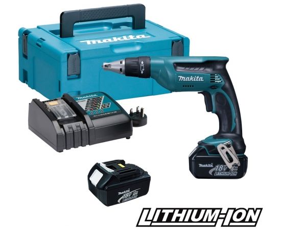 Skrūvgriezis Makita DFS451RFJ; 18 V; 2x3,0 Ah akum.