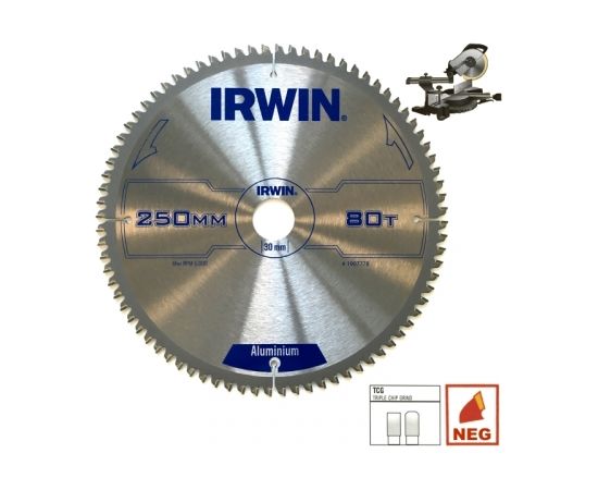 Griešanas disks alumīnijam Irwin ALU 1907781; 300 mm
