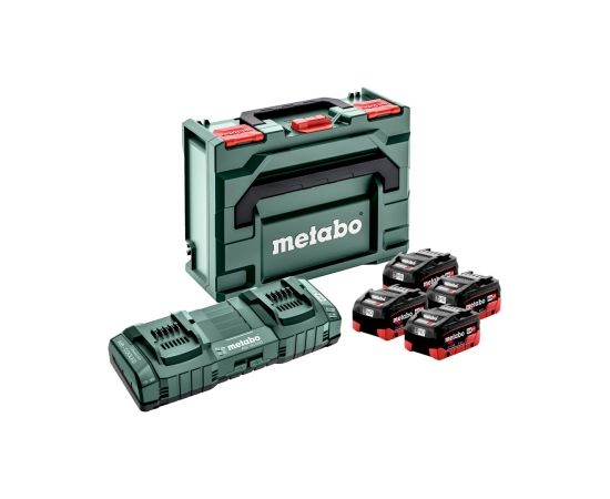 Piederumu komplekts Metabo 685135000; 18 V; 4x8 Ah + lādētājs ASC 145 Duo