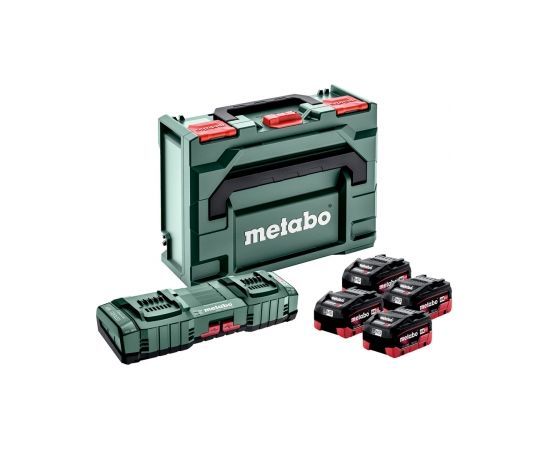 Piederumu komplekts Metabo 685143000; 18 V; 4x10 Ah + lādētājs ASC 145 Duo