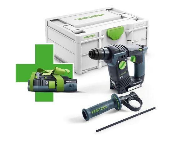 Akumulatora perforators Festool BHC 18-Basic-4,0; 1,8 J; SDS-plus; (bez akumulatora un lādētāja) + dāvanā 4,0 Ah akumulators! Perforatori un atskaldāmie āmuri