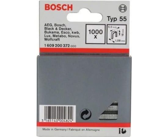 Skavas Bosch; 6x16 mm; 1000 vnt.; tipas 55 tērauds