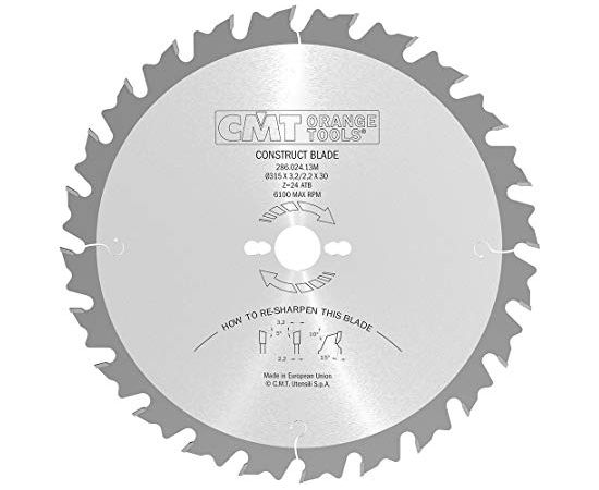 Griešanas disks kokam CMT 286; 315x3,2x30; Z24; 15°