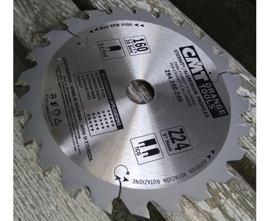 Griešanas disks alumīnijam CMT 284; 160x2.2x20; Z24; 5°