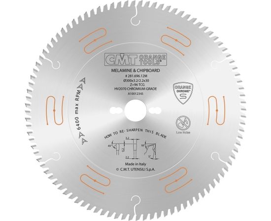 Griešanas disks kokam CMT 281; 350x3,5x30; Z84; 10°