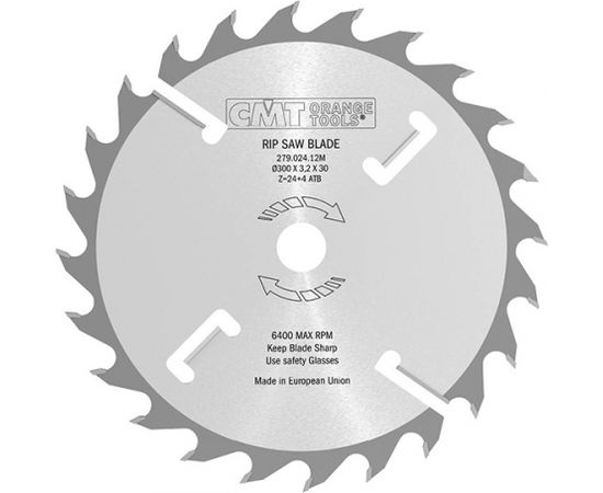 Griešanas disks kokam CMT 279; 400x4x30 mm; Z28; 18° 