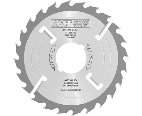 Griešanas disks kokam CMT 277; 300x4x80; Z24; 18°