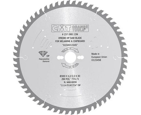 Griešanas disks kokam CMT 237; 350x3,5x30; Z72; 15°