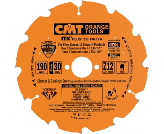 Griešanas disks kokam CMT 236; 216x2.4x30; Z14; 12°