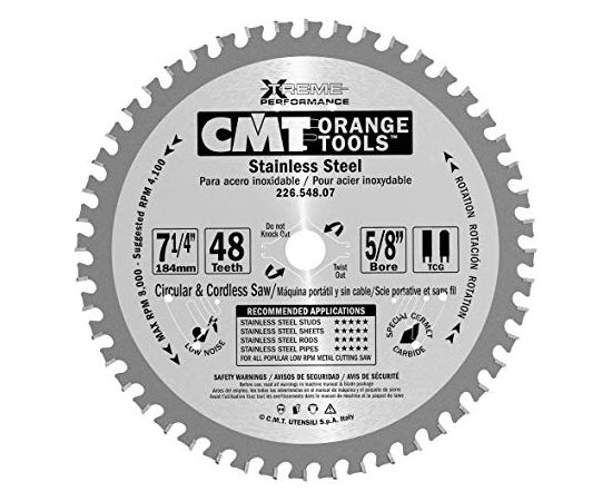 Griešanas disks metālam CMT 226; 184x2x15.87; Z48; 10°