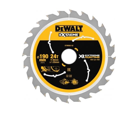 Griešanas disks kokam DeWalt DT99562-QZ; 190 mm