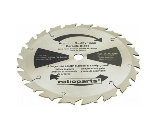 Griešanas disks kokam Ratioparts 6-094P; 250x20x18 mm; Z20