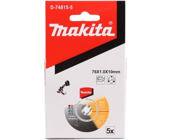 Griešanas disks Makita D-74815-5; 76 mm; 5 gab.