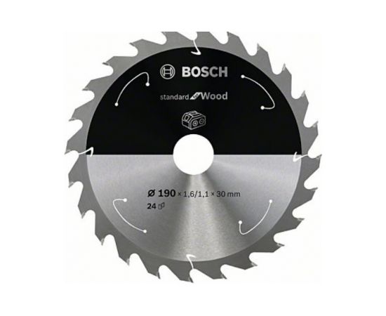 Griešanas disks kokam Bosch Standard for Wood 2608837708; 190x30 mm; Z24