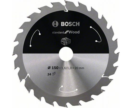 Griešanas disks kokam Bosch Standard for Wood 2608837674; 150x20 mm; Z24