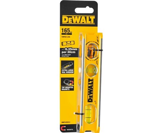 Magnētisks līmeņrādis DeWalt DWHT42525; 165 mm