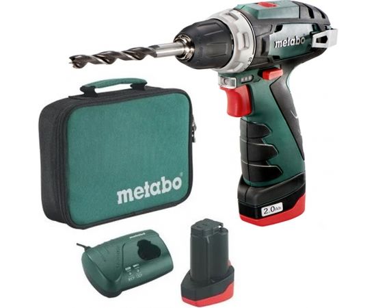 Urbjmašīna-skrūvgriezis Metabo POWERMAXX BS; 12 V; 1x2,0 Ah akum.