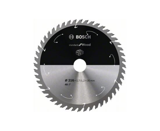 Griešanas disks kokam Bosch Standard for Wood 2608837726; 216 mm